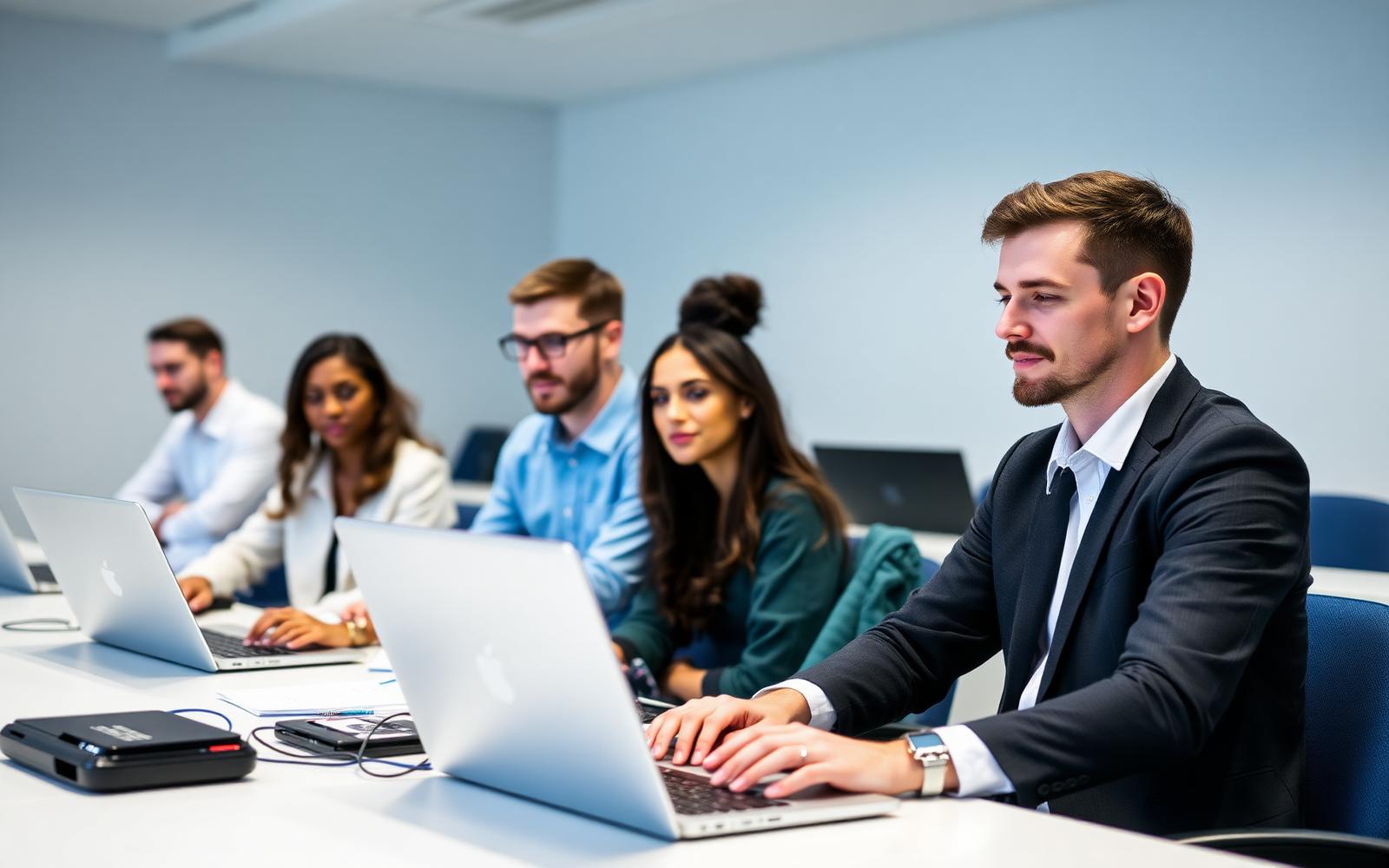 Professionals in a Bluesoft IT training classroom